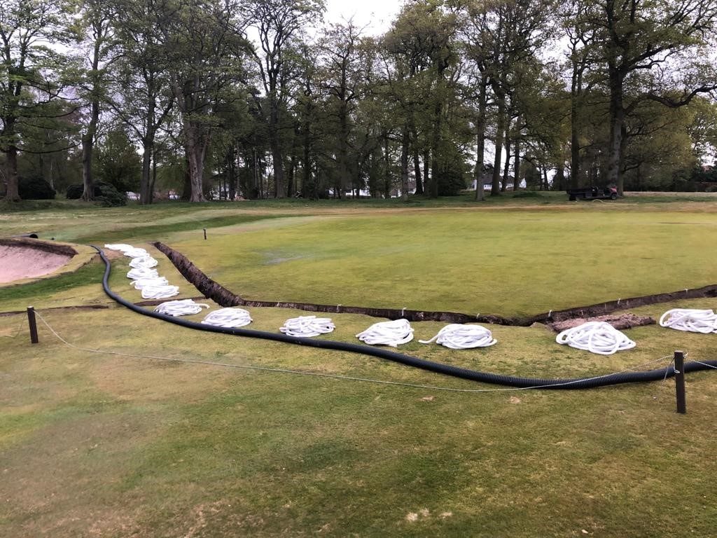 15th green drainage system