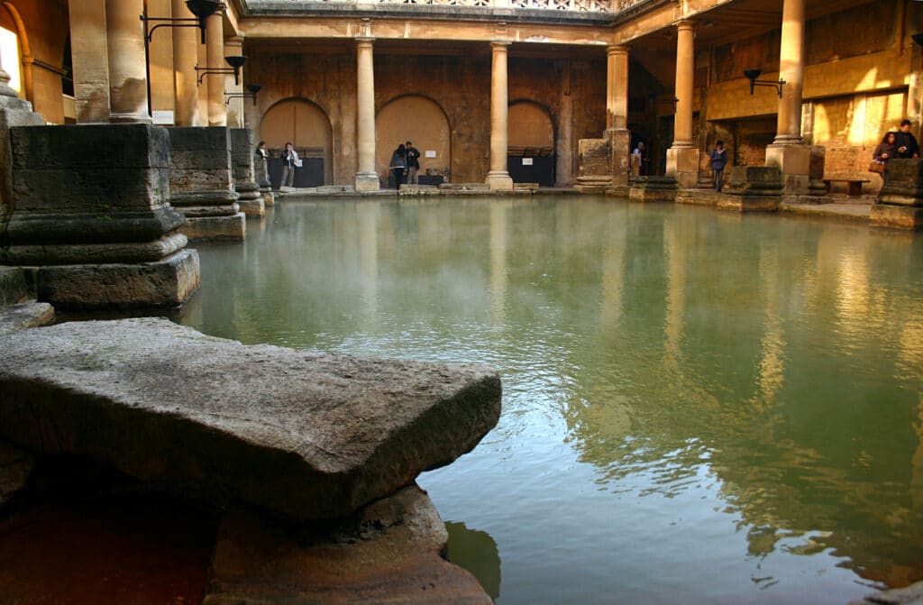 Authentic roman baths in the UK