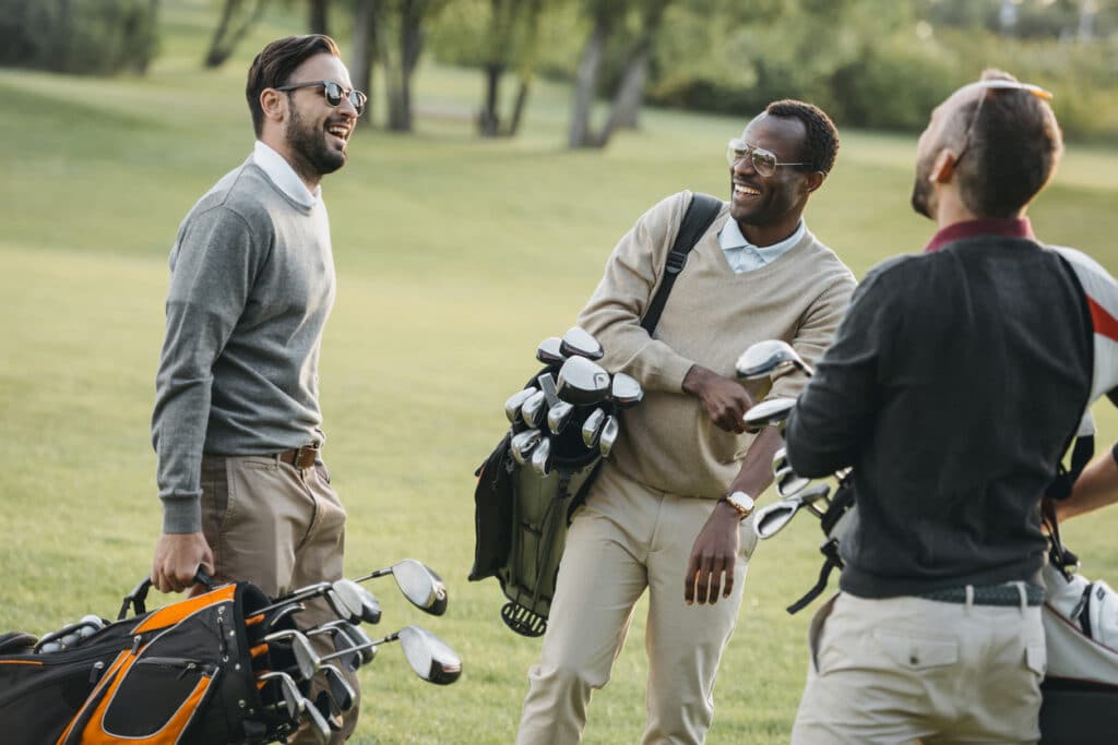 golfers on a corporate day out